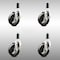 Service Caster 4 Inch 316SS Hard Rubber Swivel 1-1/8 Inch Expanding Stem Caster Set Brake SCC SCC-SS316EX20S414-HRS-TLB-118-4 - alternate 2